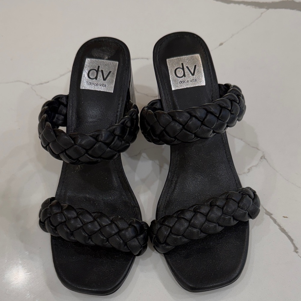 DV by Dolce Vita Women's Black Braided Sandals